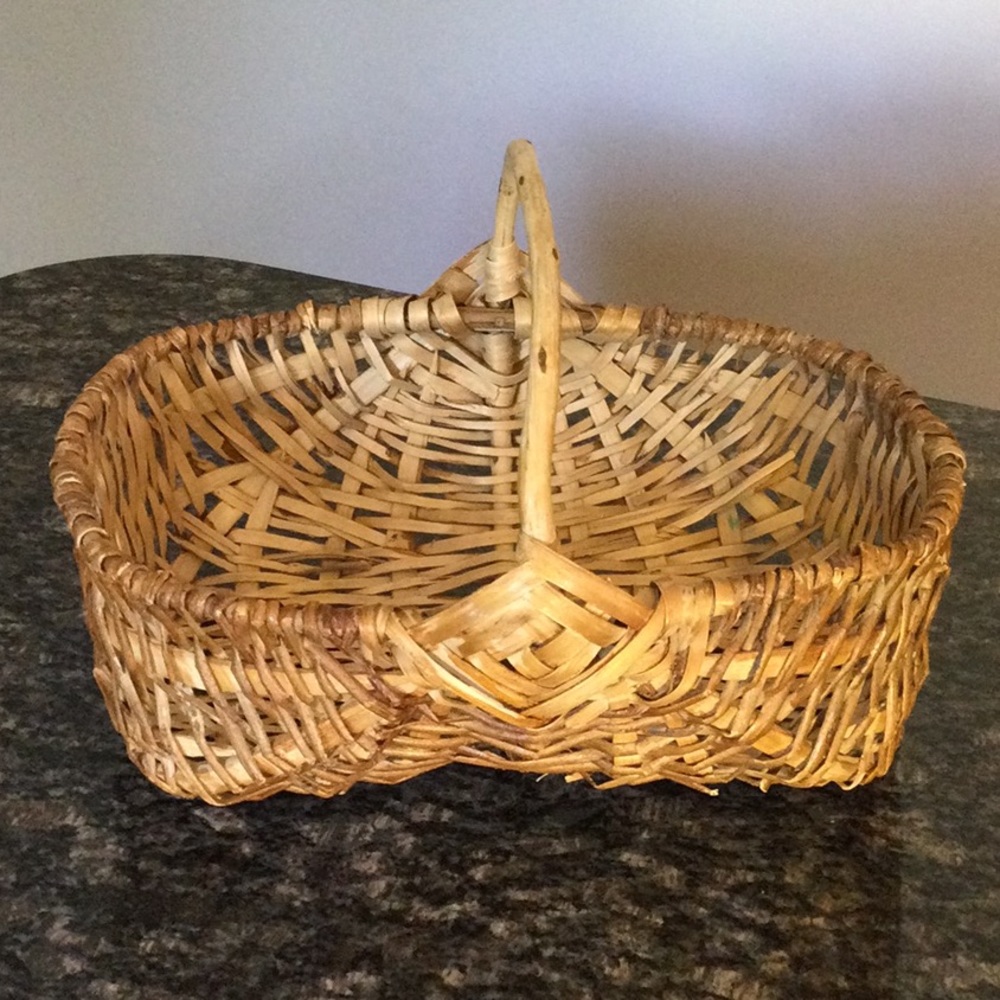 Handwoven Basket with Handle